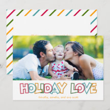 Carte de Noël 'Holiday Love Merry & Bright'