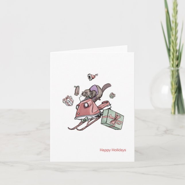 Carte de Noël Holiday Rush (Devant)