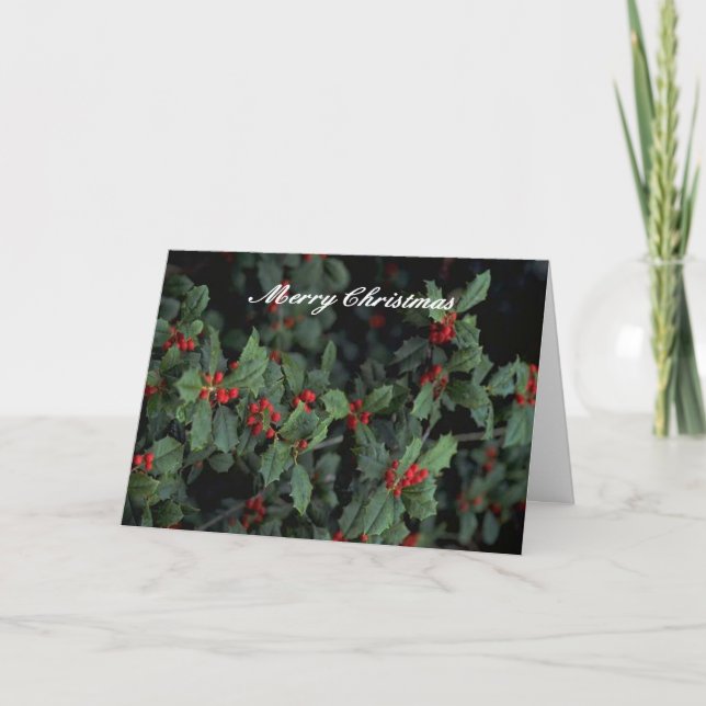 Carte de Noël Holly 152 (Devant)