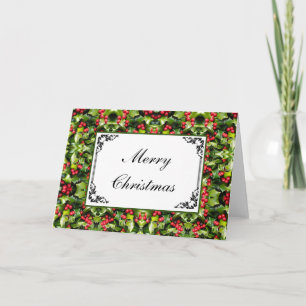 Carte de Noël Holly Berries