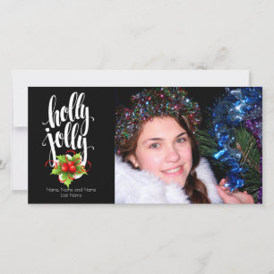 Carte de Noël Holly Jolly One Photo
