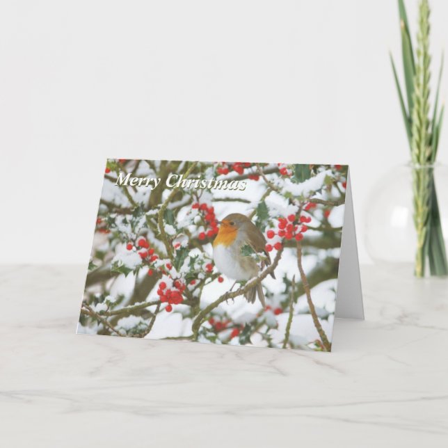Carte de Noël Holly & Robin (Devant)
