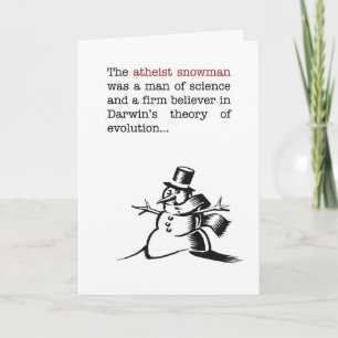 Carte de Noël humoristique athée Snowman