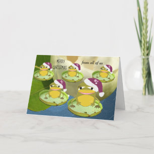 Carte de Noël Humoristique Frogs