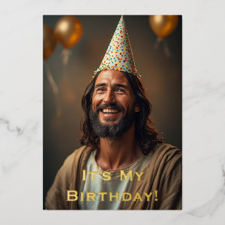 Carte de Noël HUMORISTIQUE pour l'anniversaire de 
