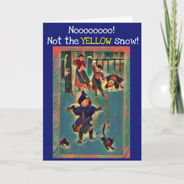 Carte de Noël humoristique vintage (Devant)