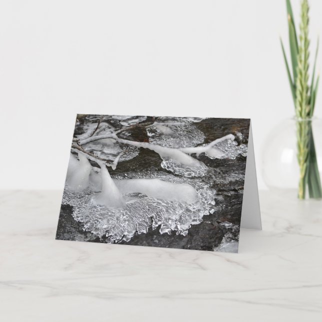 Carte de Noël Icy Lace Avec un accueil à l'intérie (Devant)