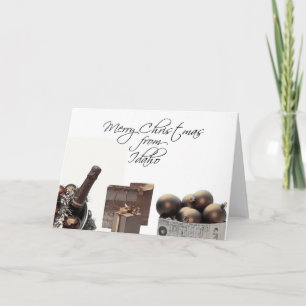 Carte de Noël Idaho avec ornements