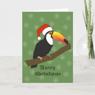 Carte de Noël illustrée de flocons de neige Toucan