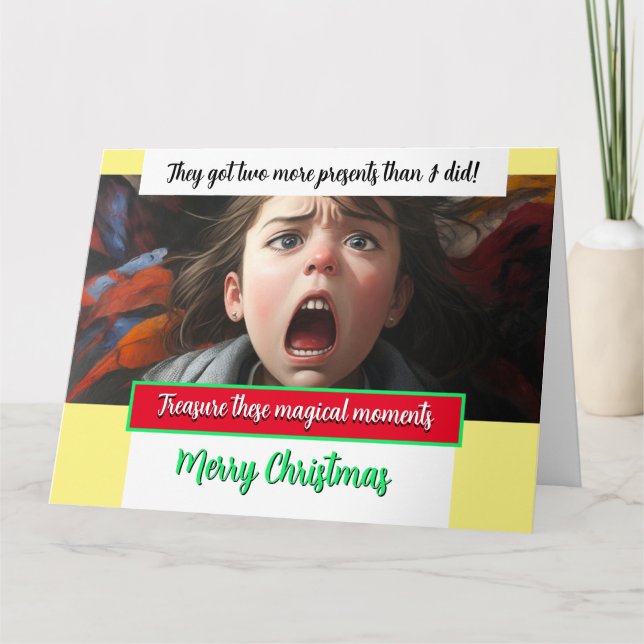 Carte de Noël ILS ONT DEUX PRÉSENTS DE PLUS! (Devant)