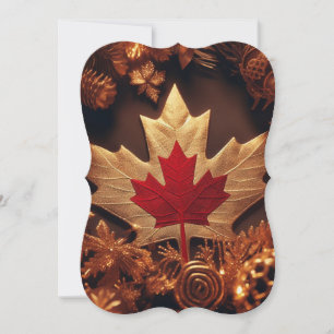 Carte de noël inspirée du drapeau canadien