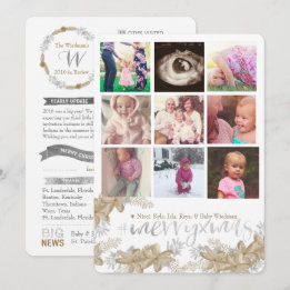 Carte de Noël Instagram avec l'année en revue