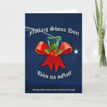 Carte de Noël irlandaise Donegal - Nollaig Shona D