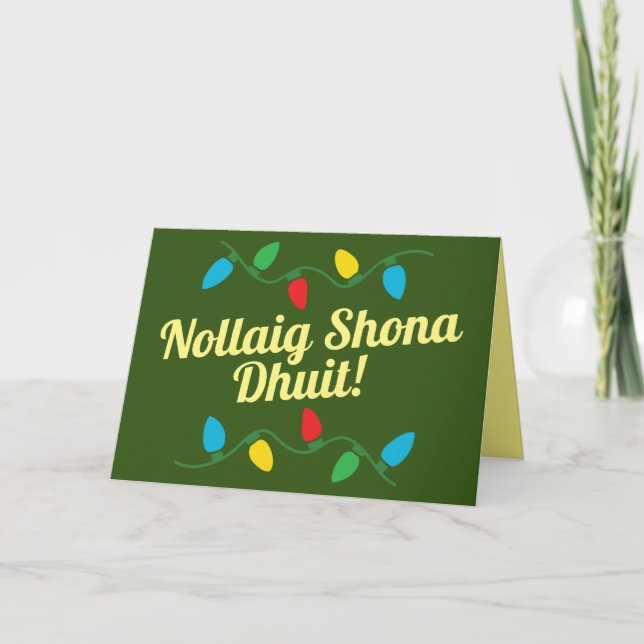 Carte de Noël irlandaise Merry (Devant)