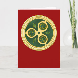Carte de Noël Irlandaise Spiral Design