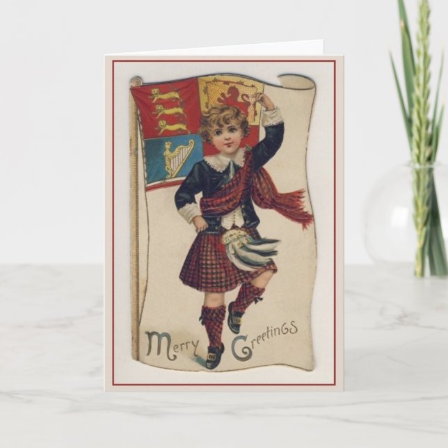 Carte de Noël irlandaise vintage (Devant)