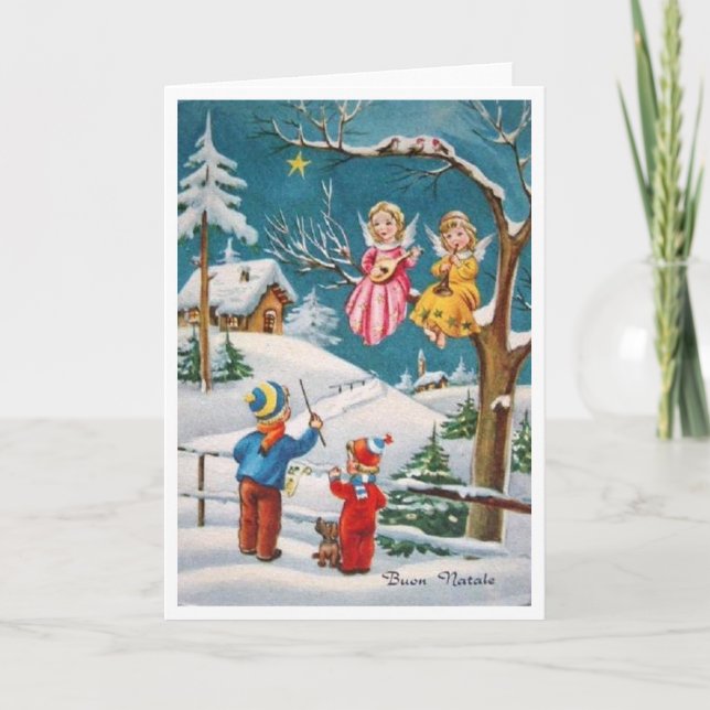 Carte de Noël italienne de Buon Natale (Devant)