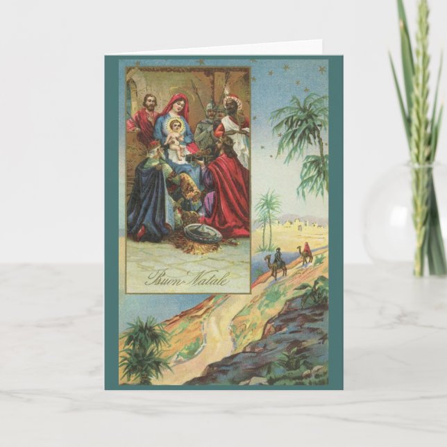 Carte de Noël italienne religieuse vintage (Devant)