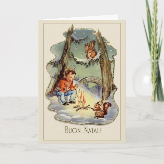 Carte de Noël italienne vintage (Devant)