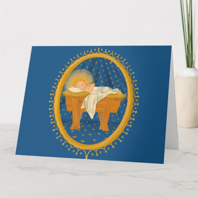 Carte de Noël Jésus bébé (Devant)