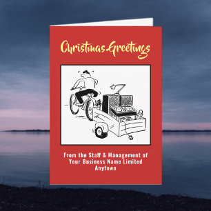 Carte de Noël Jockey sur disque ou DJ