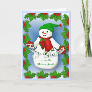 Carte de Noël Jolly Snowman