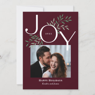 Carte de Noël Joy Photo Holiday Card