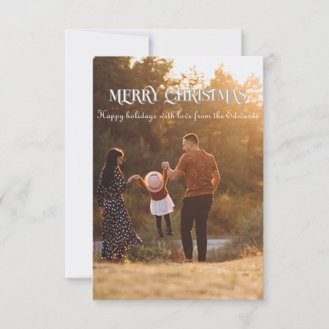 Carte de Noël Joyeuse 3,5 po x 5 po (Devant)