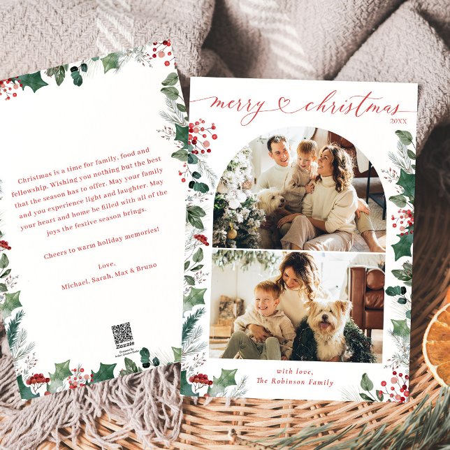 Carte de Noël Joyeuse Arche photo moderne 2 (Créateur téléchargé)