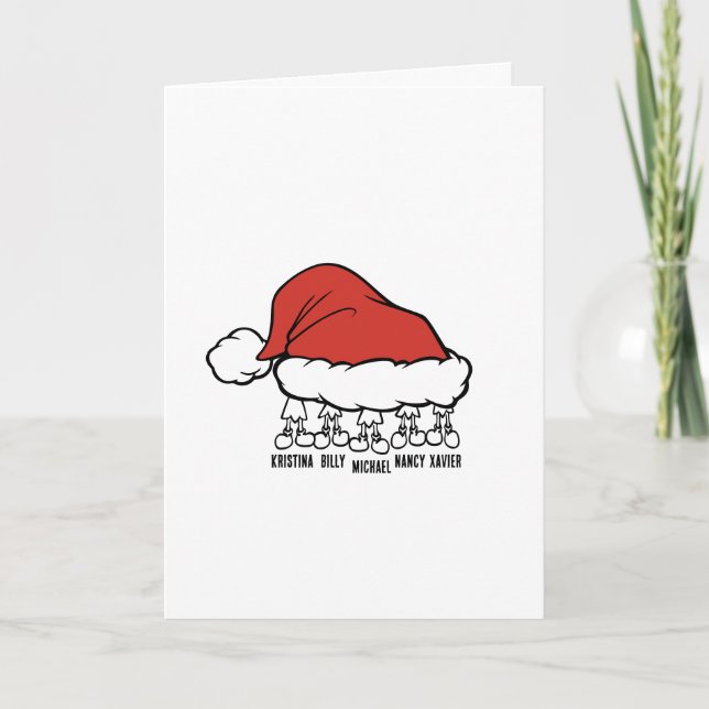 Carte de Noël joyeuse |  De nous cinq  (Devant)