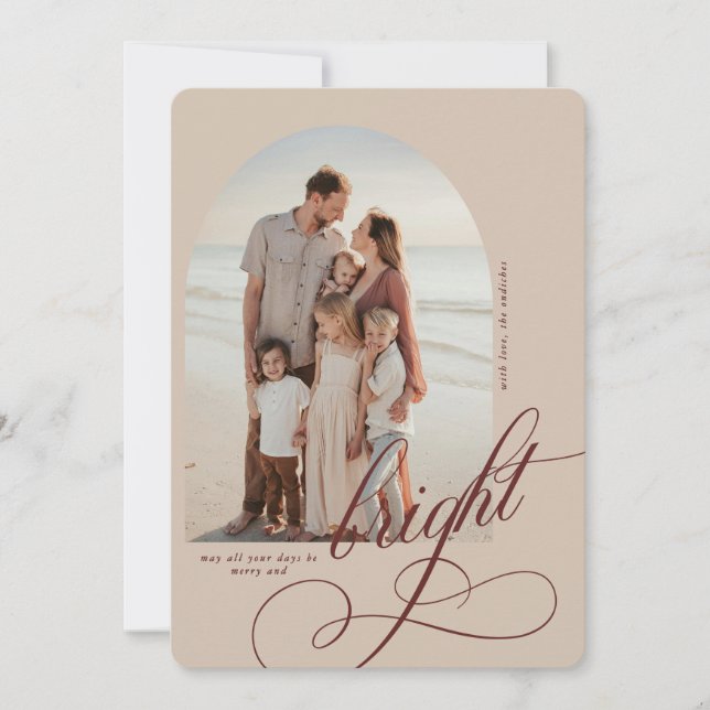 Carte de Noël joyeuse et brillante (Devant)