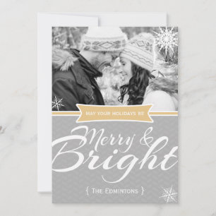 Carte de Noël Joyeuse et brillante Flamme de neige