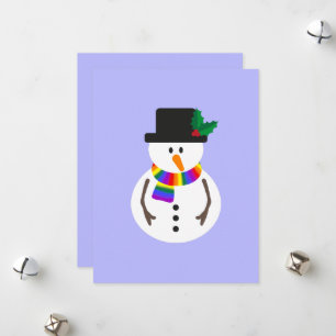 Carte de Noël Joyeuse et Gay Snowman