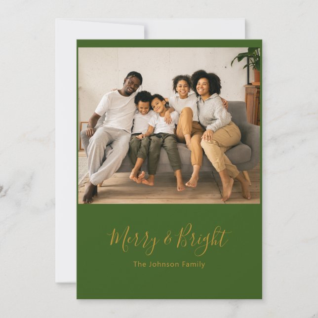 Carte de Noël Joyeuse et Lumineuse (Devant)