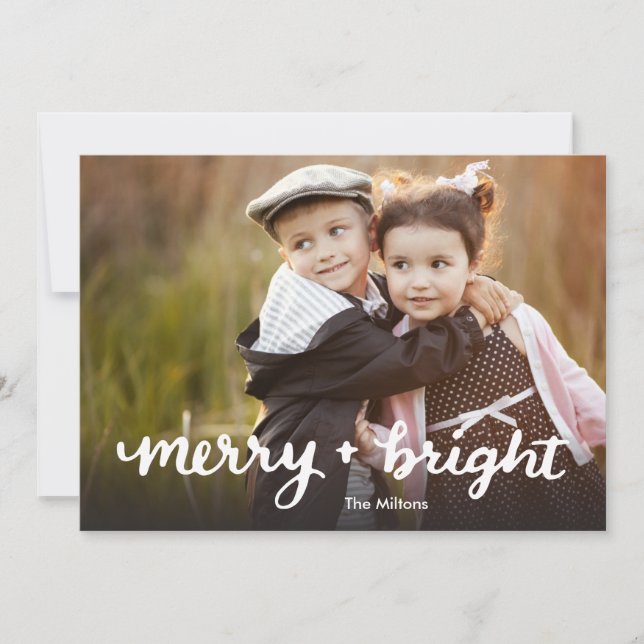 Carte de Noël Joyeuse et Lumineuse (Devant)