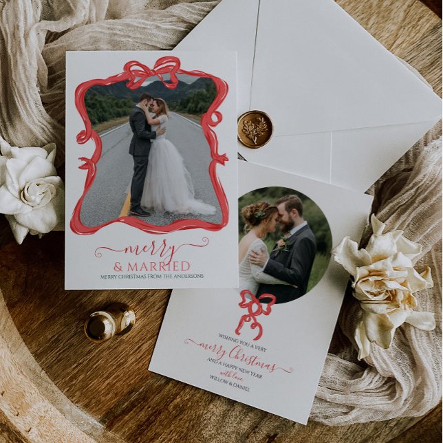 Carte de Noël Joyeuse et Mariage mariée (Créateur téléchargé)