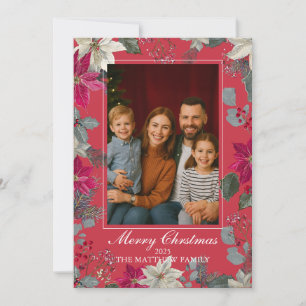Carte de Noël Joyeuse pour famille chaude