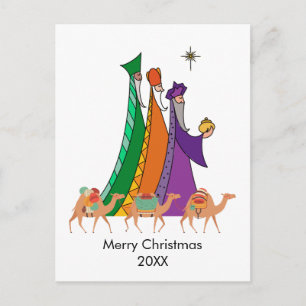 Carte de Noël Joyeuse Star Trois Wisemen