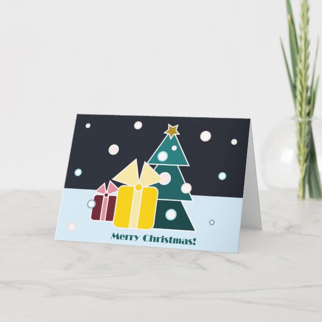 Carte de Noël joyeux (Devant)