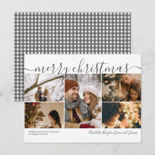 Carte de Noël Joyeux 5 photos personnalisée