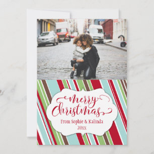 Carte de Noël Joyeux avec Palette de Couleurs Vint
