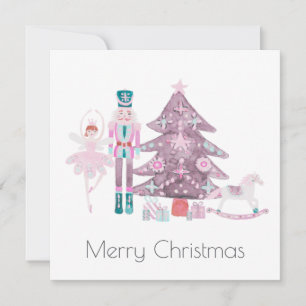 Carte de Noël joyeux avec personnages de Casse-Noi
