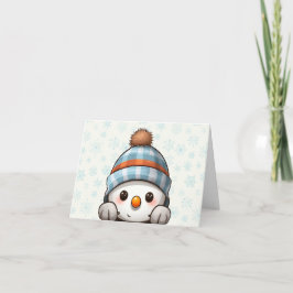 Carte de Noël Joyeux Bonhomme de Neige