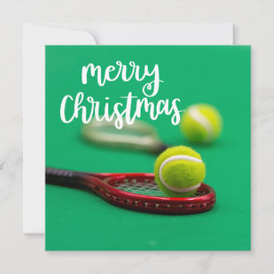Carte de Noël Joyeux de tennis