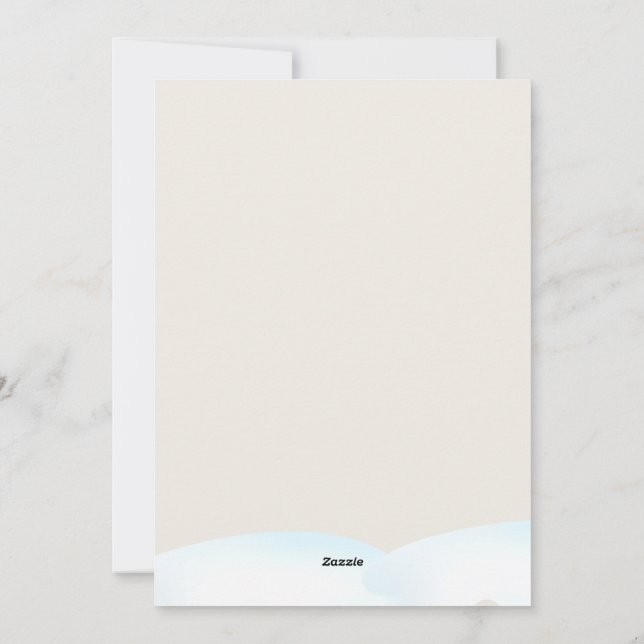 Carte de Noël Joyeux Forêt d'Aquarelle (Dos)