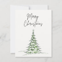 Carte de Noël "Joyeux Noël" - Arbre