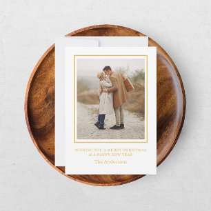 Carte de Noël Joyeux Noël Collage de photos Or Fêt