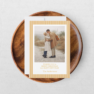 Carte de Noël Joyeux Noël Collage photo Or Fête de