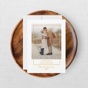 Carte de Noël Joyeux Noël Collage Photo Or Fêtes