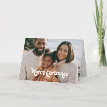 Carte de Noël Joyeux Noël Famille Photo